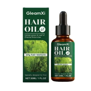 GleamXi Usman Grass & Oriental Arborvitae Hair Oil for Frizz Control and Luster Enhancement