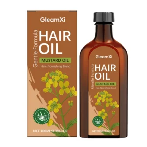 GleamXi Mustard Oil Hair Nourishing Oil for Dry Scalp & Frizz Control