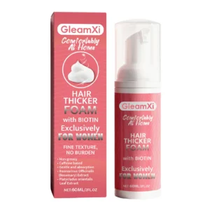 GleamXi Voluminous Hair Thickening Foam with Biotin & Rosemary for Daily Nourishment