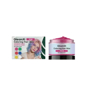 GleamXi Pink Coloring Hair Wax - Temporary Color for Vibrant & Shiny Hair
