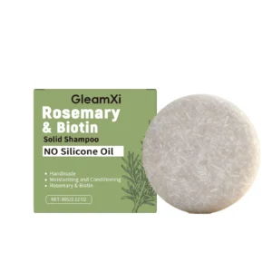Gleamxi Rosemary & Biotin Solid Shampoo Bar for Moisturizing and Gentle Hair Cleansing