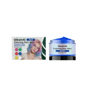 GleamXi Blue Temporary Hair Coloring Wax - Washes Out Easily, 100g