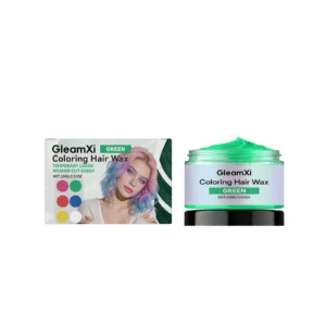 GleamXi Green Temporary Coloring Hair Wax - Hydrates, Repairs, Washes Out Easily